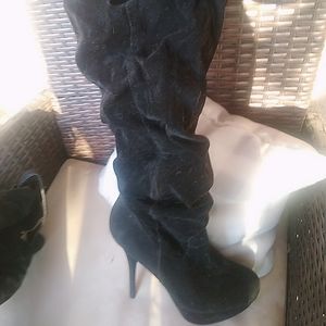Knee high slouch boots